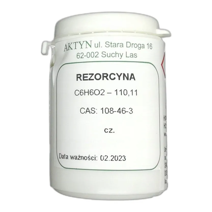 Rezorcyna Czysta 100 G – Odczynnik Laboratoryjny D — CAS 108-46-3 — C6H6O2 — odczynnik chemiczny