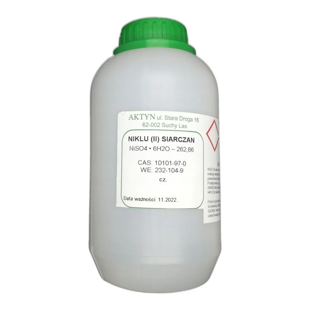 Siarczan Niklu(Ii) Heksahydrat 1000 G Czysty — CAS 10101-97-0 — H12NiO10S — odczynnik chemiczny