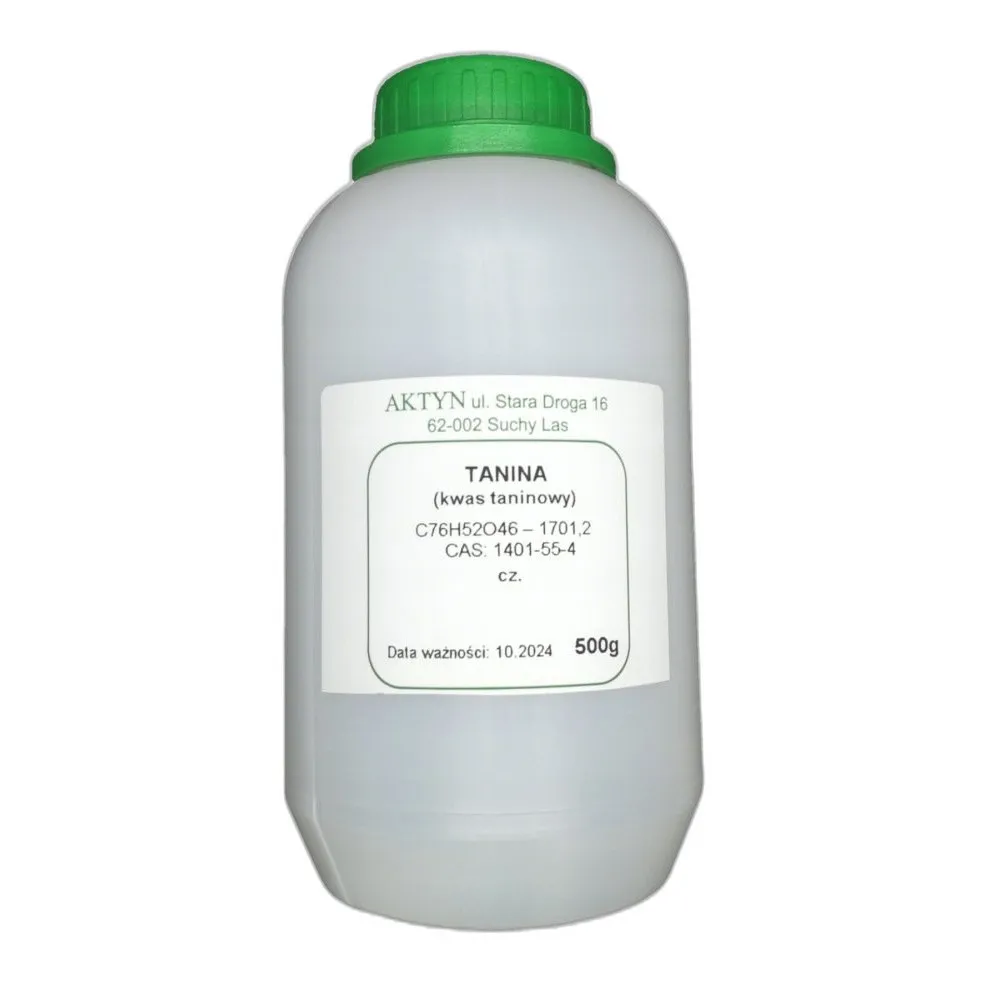 Tanina (Kwas Taninowy) 1Kg Czysta 96% — CAS 5424-20-4 — C76H52O46 — odczynnik chemiczny