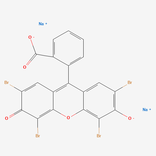 Szkielet 2D Eozyna, CAS 17372-87-1, wzór C20H6Br4Na2O5