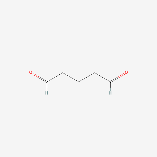ALDEHYD GLUTAROWY 25% 1l. — struktura chemiczna 2D (CAS 111-30-8, wzór C5H8O2, masa 100.12 g/mol)