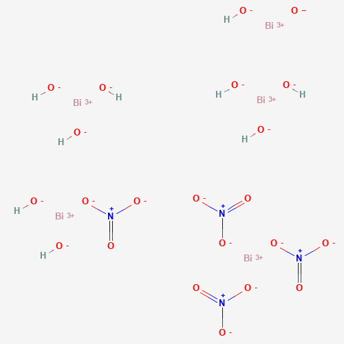 Szkielet 2D Zasadowy azotan bizmutu(III) 100 g, CAS 1304-85-4, wzór Bi5H9N4O22