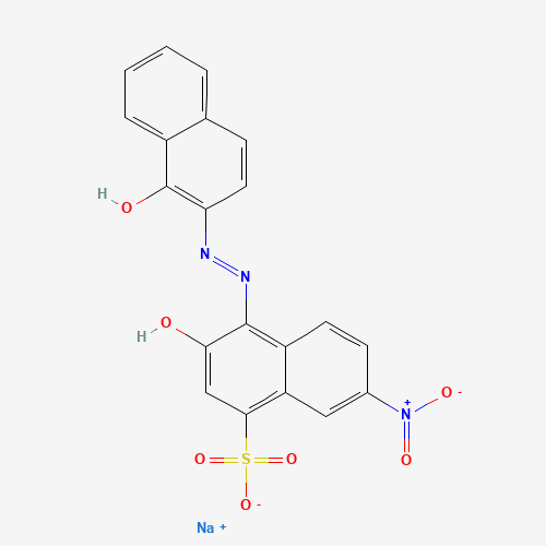 Czerń eriochromowa T 50 g — struktura chemiczna 2D (CAS 1787-61-7, wzór C20H12N3NaO7S, masa 461.4 g/mol)