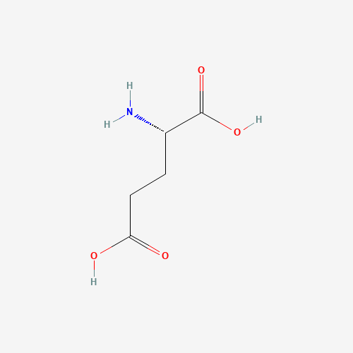 Kwas glutaminowy czysty — struktura chemiczna 2D (CAS 56-86-0, wzór C5H9NO4, masa 147.13 g/mol)