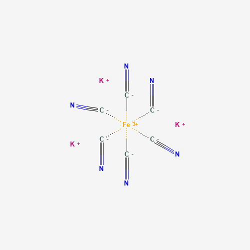 Szkielet 2D Żelazocjank potasu, CAS 13746-66-2, wzór C6FeK3N6