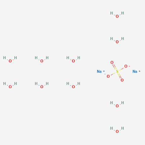 Szkielet 2D Siarczan sodu 10-hydrat czysty, CAS 7727-73-3, wzór H20Na2O14S